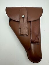 Rare German WWII Akah Walther PPK Brown Breakaway Leather Holster - Marked DRGM picture
