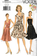 Vogue Pattern 9861 c1998, Misses Dresses, Size 14-16-18; FF picture