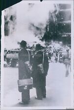 1940 Helsinki Citizens With Gas Masks After Russian Air Raid Military Photo 6X8 picture