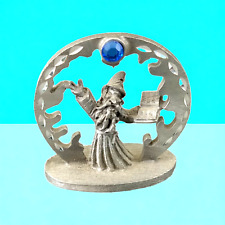 Spoontiques CMR944 Pewter Wizard Sorcerer Blue Jewel Sculpture Figure 1 1/2
