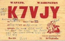 K7VJY Wapato, Washington Vintage 1963 QSL Post Card. Amateur (Ham) Radio. picture