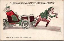 Vintage 1910s Auto / Car Comic Postcard 