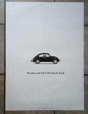 1968 RISE & FALL OF THE 4TH REICH LBJ VIETNAM ANTI WAR POSTER VOLKSWAGEN BEETLE picture