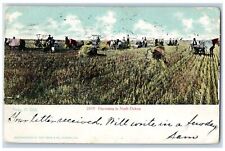 c1905's Harvesting Harvesters Horse Wagon Fargo North Dakota ND Antique Postcard picture