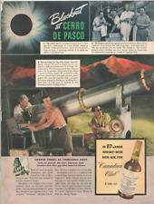 1940 Canadian Club Whiskey Blackout Cerro De Pasco Eclipse Vintage Print Ad picture