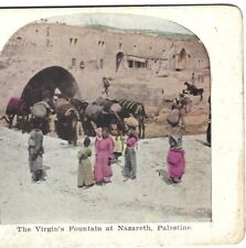 The Virgin's Fountain at Nazareth, Jerusalem, Circa 1900 Stereoview picture