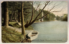 1908 Messalonskee Stream, Waterville, Maine ME Vintage Postcard picture