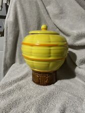 Vintage McCoy Yellow Hot Air Balloon Cookie Jar USA # 353 1970's picture