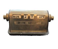 Small Vintage c. 1940 Park Sherman Brass Perpetual Desktop Calendar  picture
