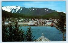 DOUGLAS, AK Alaska~ View of TOWN & NEW HIGH SCHOOL c1960s  Postcard picture