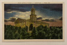 Vintage Postcard, State Capital At Night, Nashville, Tennessee￼ picture