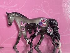 Custom Breyer Stablemate Floral Designed Mare & Foal picture