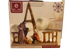 Elements Faith Watercolor Nativity Scene Figurine Faith Creche picture