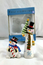 FITZ and FLOYD Frosty Friends Snowman Salt & Pepper Holiday Shaker Set picture