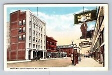 Billings MT-Montana, Broadway Looking South, Drugstore, Vintage Postcard picture