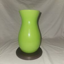  Hand Blown Bright Green Glass Vase picture