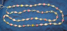 RARE Vtg. Christmas Mercury Glass Bead Garland Multicolor 4 ft. Long - 55 Beads picture