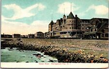 Postcard RI Narragansett Pier Ocean Road picture