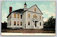 Chester Connecticut~High School Bldg Exterior View~PM 1912~Vintage Postcard picture