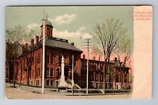 Auburn ME-Maine, County Building And Monument, Antique Vintage Souvenir Postcard picture
