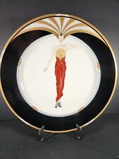 VTG ERTE Le Soleil Ebony Art Deco Bone China  Plate Made in Japan 12