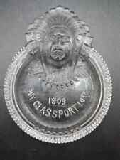 Antique 1903 Advertising Glass Tip Tray BUY GLASSPORT LOTS NICE 5.25