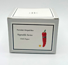 PHB Porcelain Hinged Box Chili Pepper With Sun Trinket Midwest 34555 ~ New picture
