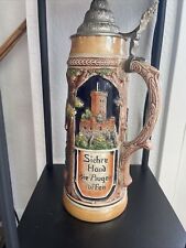 Antique German Lidded Beer Stein picture