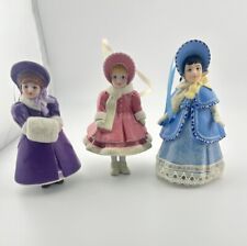 HALLMARK KEEPSAKE Ornaments LOT OF 3 Ceramic Madam Alexander Doll Figurines 4” picture