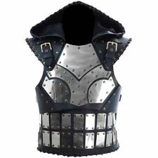 Medieval Blackened Steel LARP Armor Cuirass Chest & Back With Pair of HLP GIFTED picture