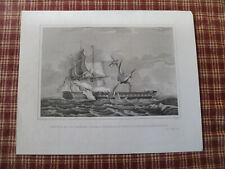 U.S.Frigate Constitution & British Frigate Gurriere-1870 Engraving by T.Birch picture
