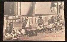 Antique CEYLON / SRI LANKA, TAMIL JEWELLERS, Vintage Postcard Tribal Tattoos? picture