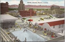 c1950s PHOENIX, Arizona Postcard HOTEL ADAMS 