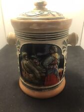 Vtg Stoneware Tobacco Humidor Jar with lid 1.5 liter Western Germany  picture