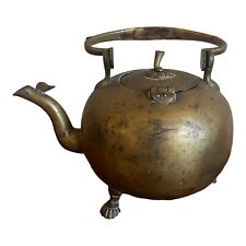 Antique Bronze Footed Round Tea Kettle Stamped On The Bottom SMW picture