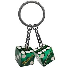 Novelty Key Ring Keychain Genuine Casino Dice Green Las Vegas Lake Tahoe Reno picture
