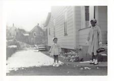 Old Photo Snapshot African American Girls Sisters Vintage Stolen Shot 4A1 picture