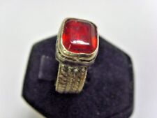 1800s antique Bedouin Nomad tribal ring 7 size central Asia religious 50218 picture