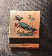 Vintage 1957 Wood Duck Full Matchbook By Ohio Match Company picture