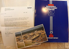 MSFC NASA 1985 25 YEAR ANNIVERSARY REPORT POSTCARDS LUCAS LETTER FROM 1/24/1986 picture
