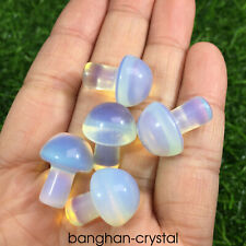 5pc Hand Carved Opalite mushroom crystal hand-polished reiki healing  picture