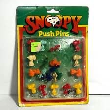 Vintage Peanuts Push Pins Snoopy Woodstock Thumb Tacks Butterfly Originals picture