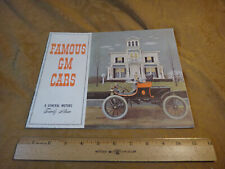 Vintage 1962 Famous GM Cars Album Advertising Pamphlet Brochure - Free S&H USA picture