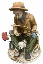 Vintage C8691 D’Arte Napcoware Porcelain Old Man With Dog Figurine picture