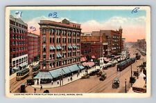 Akron OH-Ohio, Looking North From Platiron Building, Vintage Postcard picture