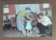 1950’s Anscochrome Slide Little Baby Girl Learning To Walk Take 1st Step Gramma picture