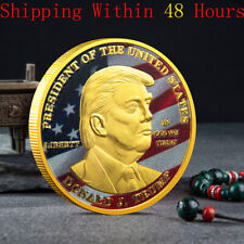 1 45Th President MAGA King Donald Trump Gold Plated EAGLE USA Commemorative Coin picture