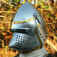 Medieval Hounskull Pigface Bascinet 18g Functional Re-enactment Armor Helmet picture