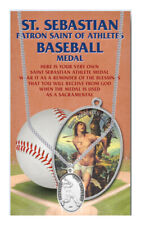St.Sebastian Baseball Medal Necklace with Two FREE Prayer Cards picture