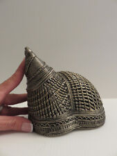 Vintage Hindu Tribal Dhokra Snail Sculpture Lost Wax Cast Bronze Nice Piece picture